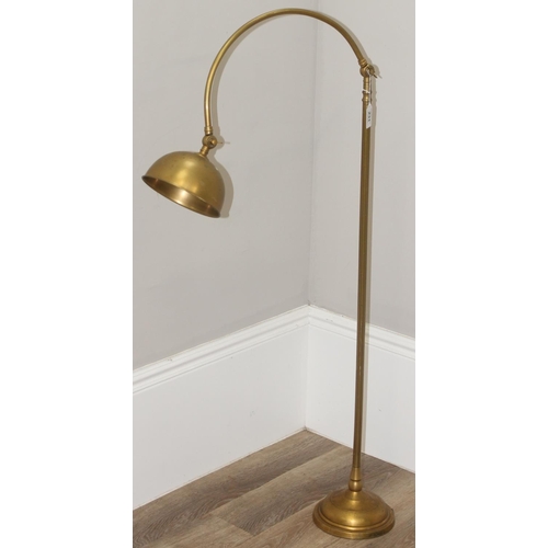 231 - An antique style brass floor lamp, approx 128cm tall