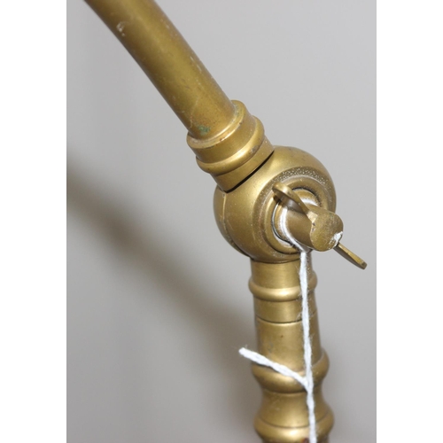 231 - An antique style brass floor lamp, approx 128cm tall