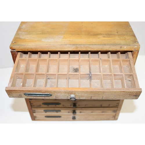 272 - Small vintage wooden 8-drawer collectors' cabinet, approx 32cm wide x 33cm deep x 33cm tall