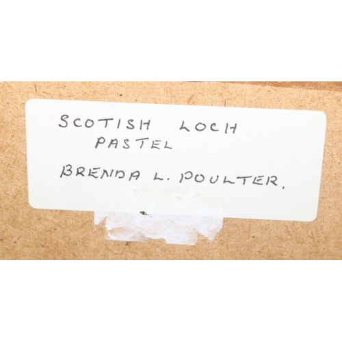 373 - 2 original artworks to inc B.L. Poulter (XX-XXI), pastel entitled Scottish Loch & Jean Mosley waterc... 