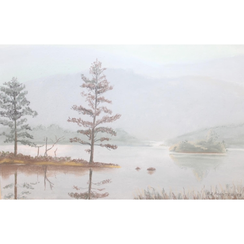 373 - 2 original artworks to inc B.L. Poulter (XX-XXI), pastel entitled Scottish Loch & Jean Mosley waterc... 