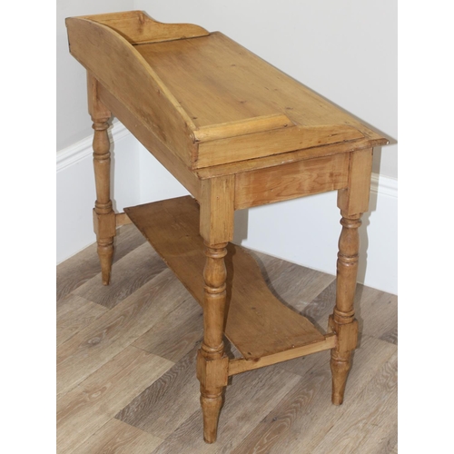 41 - An antique pine washstand, approx 89cm wide x 47cm deep x 81cm tall