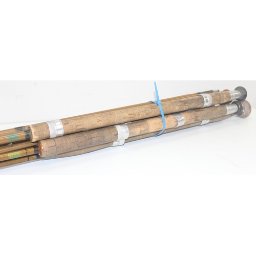 705 - 5 x Apollo tubular steel course fishing rods, some with original rod bags