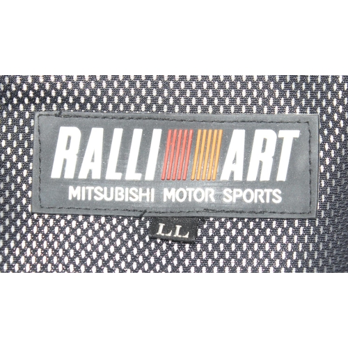 713 - A vintage Mitsubishi Motors Motorsport Ralli Art jacket or coat, size LL, mainly silver colour