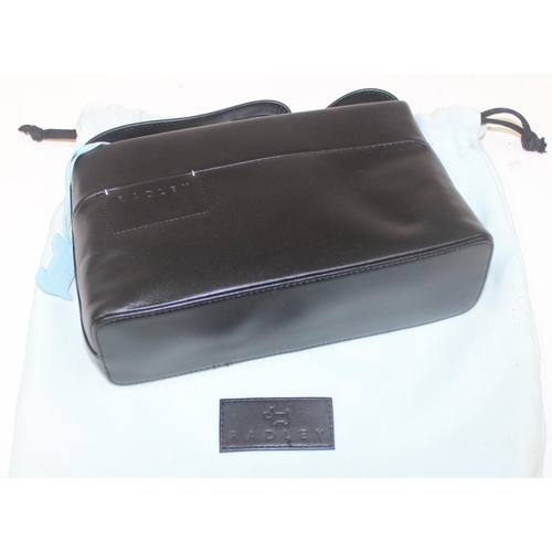 204 - Qty of black leather ladies' handbags, to incl a new in dust-bag Radley example, Jane Shilton etc