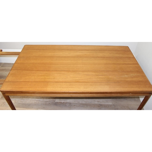 4 - A retro mid-century Danish Christian Linneberg teak extending dining table with 2 extra leaves, mark... 