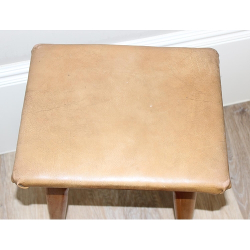 87 - 4 assorted stools to inc a pair of mid-century and a smaller milking stool with quarter sawn elm top... 