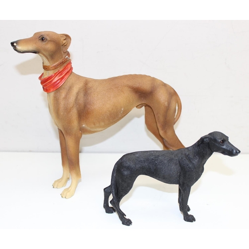 2338 - 3 Greyhound figures to include Leonardo collection and a table lamp by The Julianna collection appro... 