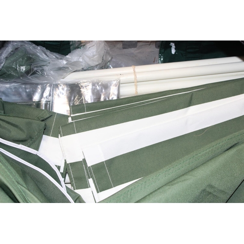 305 - Large green gazebo in carry case with UV protection