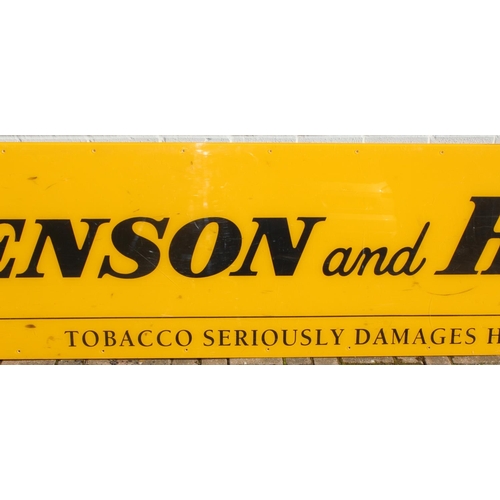 387 - Of Cricket interest, a 1980's or 1990's advertising banner board for Benson & Hedges Cup, sponsor fo... 