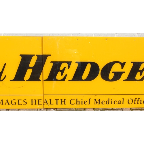 387 - Of Cricket interest, a 1980's or 1990's advertising banner board for Benson & Hedges Cup, sponsor fo... 