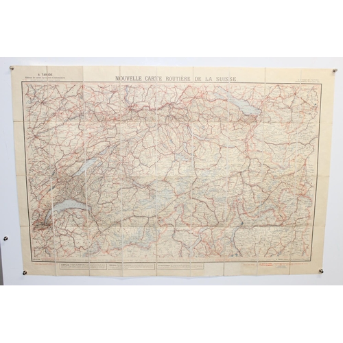 538 - Edward Stanford (1827-1904) a rare folding cloth backed map of Switzerland 