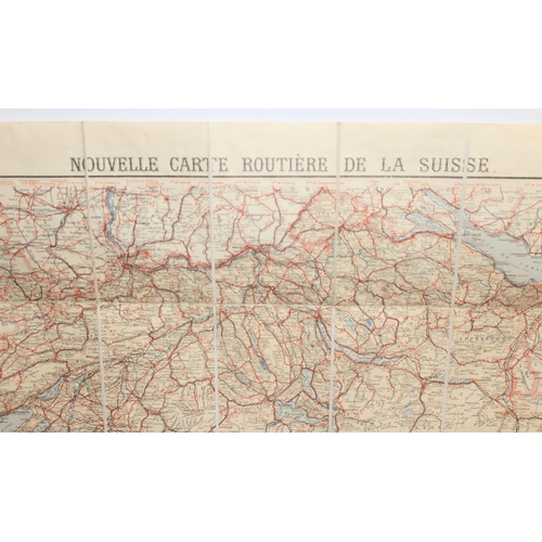 538 - Edward Stanford (1827-1904) a rare folding cloth backed map of Switzerland 