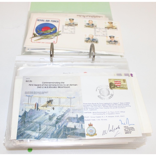 543 - 3 albums of FDC stamps and coin covers to inc a number of hand signed military related examples