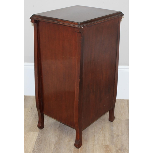 154 - An antique mahogany 5 drawer chest of drawers with drop down fronts, likely a music cabinet, approx ... 