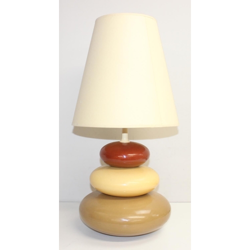 259 - 4 retro style lamps and a retro West German pottery vase 268-40, approx 41cm tall