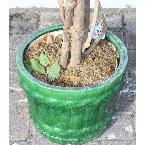 319 - Imitation Weeping Fig tree in pot, approx 85cm diameter x 165cm tall