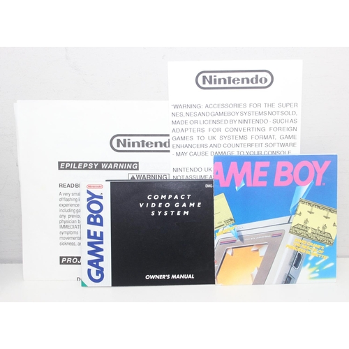 758 - A vintage Nintendo Game Boy in original packaging to include Tetris game, manuals and cables