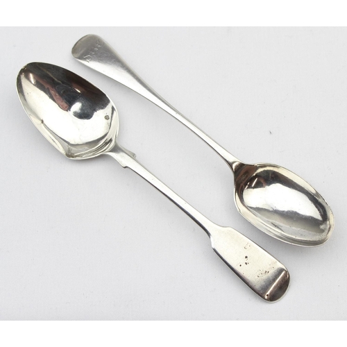 1046 - 4 silver items, 2 silver spoons, a silver napkin ring and a weighted silver bud vase, approx 95.08g ... 