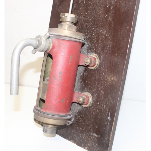 143A - Pair of vintage beer pumps mounted on wooden backs