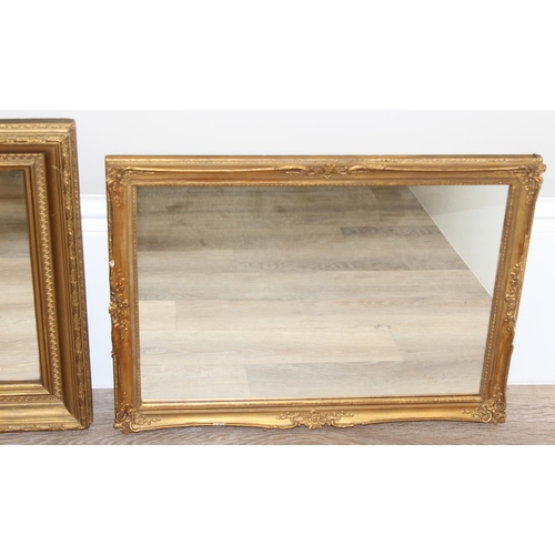 379 - 2 vintage gold painted mirrors, the largest approx 56cm x 44cm