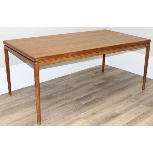 4 - A retro mid-century Danish Christian Linneberg teak extending dining table with 2 extra leaves, mark... 