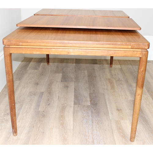 4 - A retro mid-century Danish Christian Linneberg teak extending dining table with 2 extra leaves, mark... 