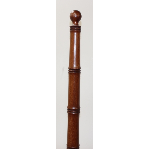 5 - A set of Regency style mahogany library steps with bamboo style turned supports, each step inlaid wi... 