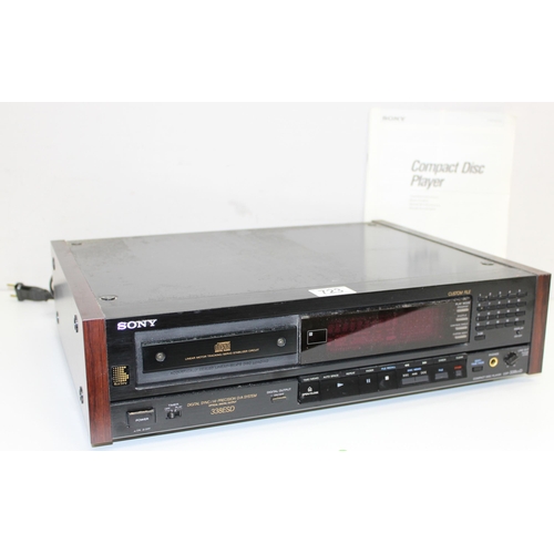 723 - Sony Compact disc player CDP-338ESD with manual