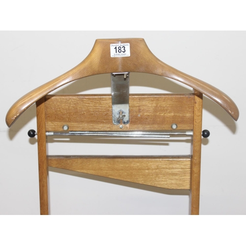 183 - Vintage valet or clothes stand, The Versatile Valet by Corby of Windsor, approx 104cm tall