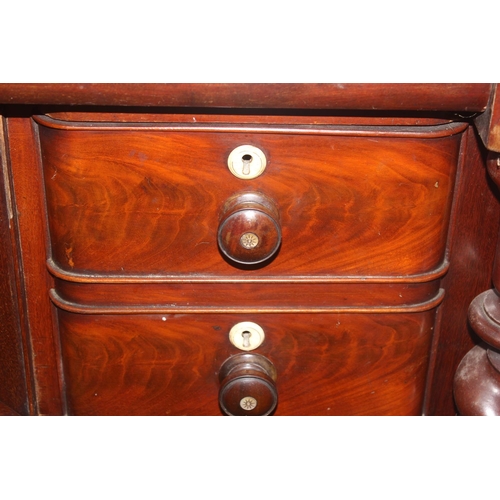 17 - A Victorian mahogany Scottish chest of drawers, a secret top drawer over 2 banks of 2 short drawers ... 