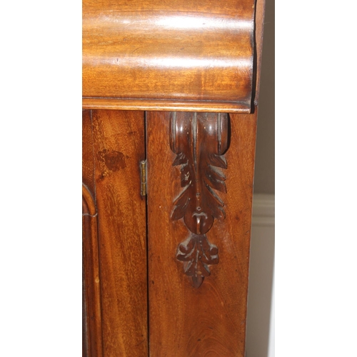 44 - A late 19th century mahogany sideboard with 2 drawers and 2 cupboard doors, approx 122cm wide x 44cm... 