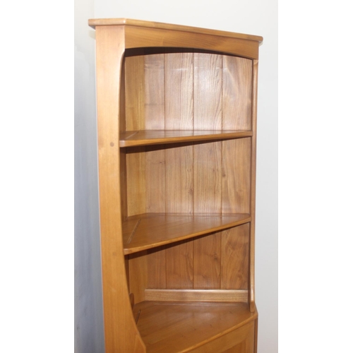 5 - An Ercol Windsor range corner display cabinet, model 743c, approx 75cm W x 42cm D x 150cm H