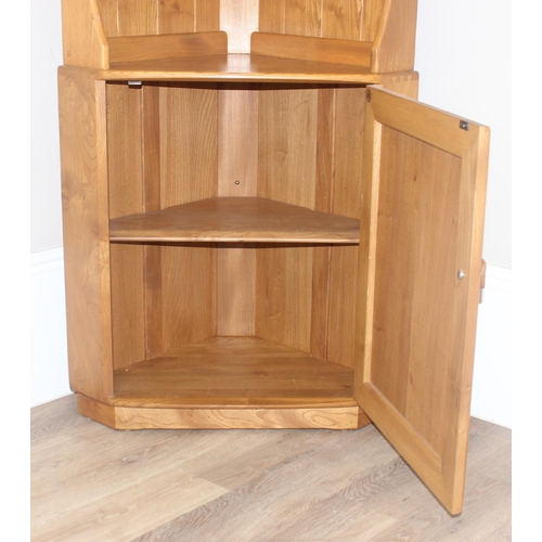 5 - An Ercol Windsor range corner display cabinet, model 743c, approx 75cm W x 42cm D x 150cm H