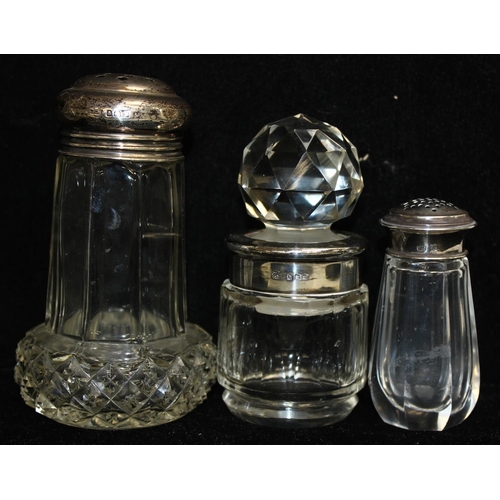 1023 - Qty of assorted silver mounted and cut glass items and other items of good quality glassware to inc ... 