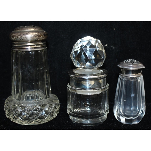 1023 - Qty of assorted silver mounted and cut glass items and other items of good quality glassware to inc ... 