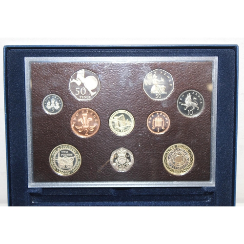 1213 - 3 assorted vintage proof coin sets, 1983, 1998 and 2004, all cased with paperwork