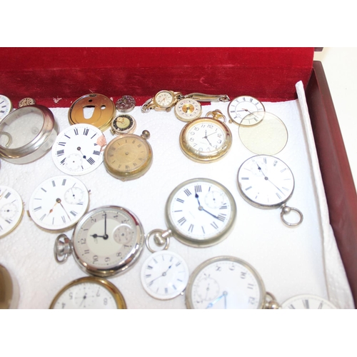 1313 - A large qty of assorted pocket watches, parts, movements and cases etc, to inc at least two fusee mo... 