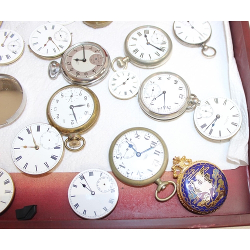 1313 - A large qty of assorted pocket watches, parts, movements and cases etc, to inc at least two fusee mo... 