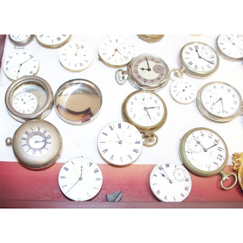 1313 - A large qty of assorted pocket watches, parts, movements and cases etc, to inc at least two fusee mo... 