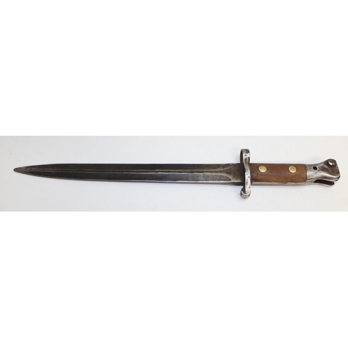 1407 - A British military 1888 pattern bayonet for Lee Enfield rifle by Wilkinson of London, approx 41cm lo... 