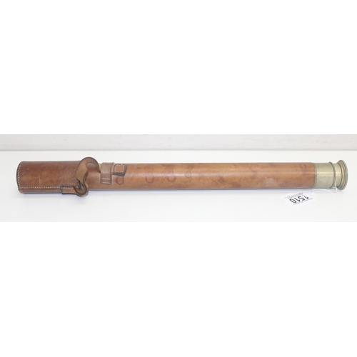 769A - An early 20th century Negretti & Zambra telescope with leather case , 