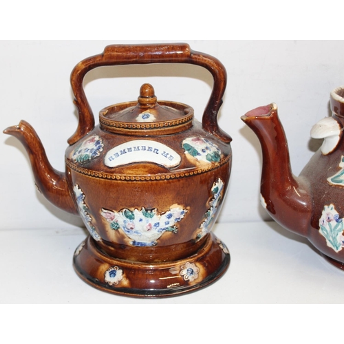 1616 - Qty of assorted interesting ceramics to inc teapots, Wedgwood, SS Carlton, Bargeware etc etc