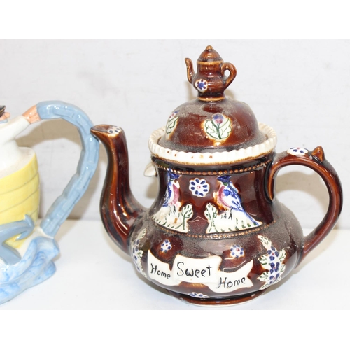 1616 - Qty of assorted interesting ceramics to inc teapots, Wedgwood, SS Carlton, Bargeware etc etc