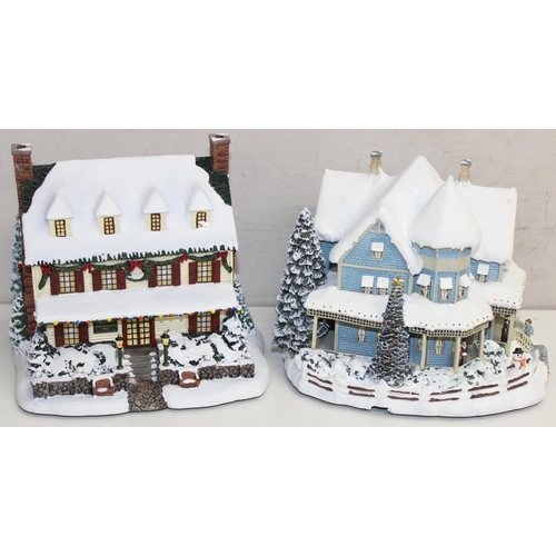 1637 - Thomas Kinkade: Limited edition Hawthorne Village Collection 'Village Christmas Inn' (with COA) and ... 