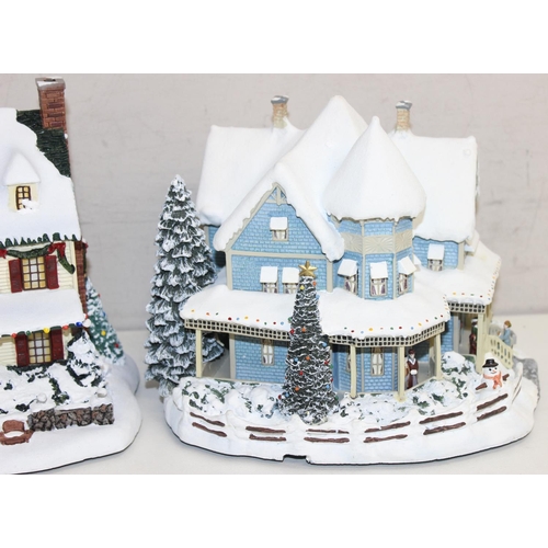 1637 - Thomas Kinkade: Limited edition Hawthorne Village Collection 'Village Christmas Inn' (with COA) and ... 