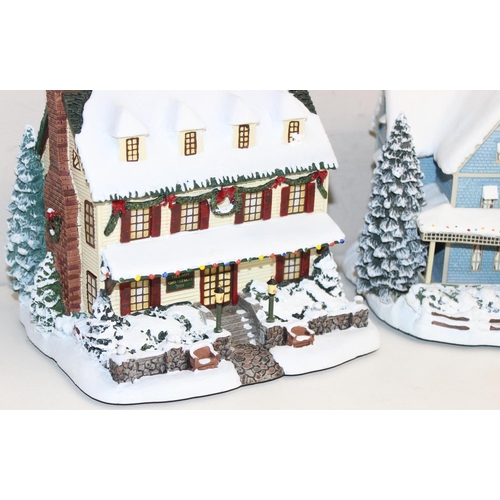 1637 - Thomas Kinkade: Limited edition Hawthorne Village Collection 'Village Christmas Inn' (with COA) and ... 