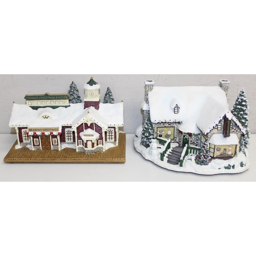 1639 - Thomas Kinkade: Limited edition Hawthorne Village Collection: 'Yuletide Bakery' and 'Village Christm... 