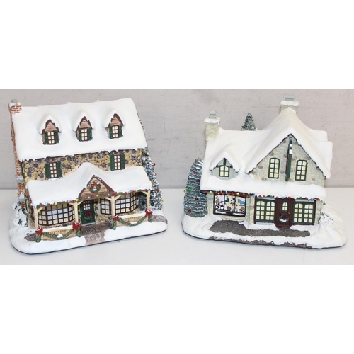 1640 - Thomas Kinkade: Limited edition Hawthorne Village Collection: 'From the Heart Gifts' and 'Santa's Wo... 