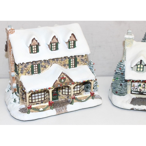 1640 - Thomas Kinkade: Limited edition Hawthorne Village Collection: 'From the Heart Gifts' and 'Santa's Wo... 